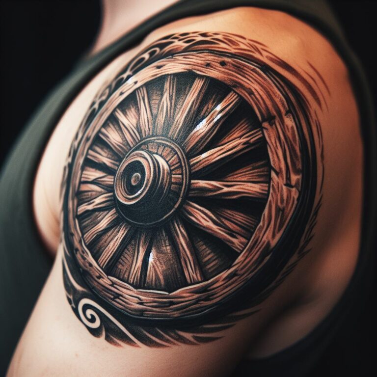 Wagon Wheel Tattoo